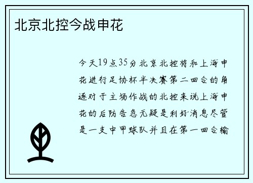北京北控今战申花